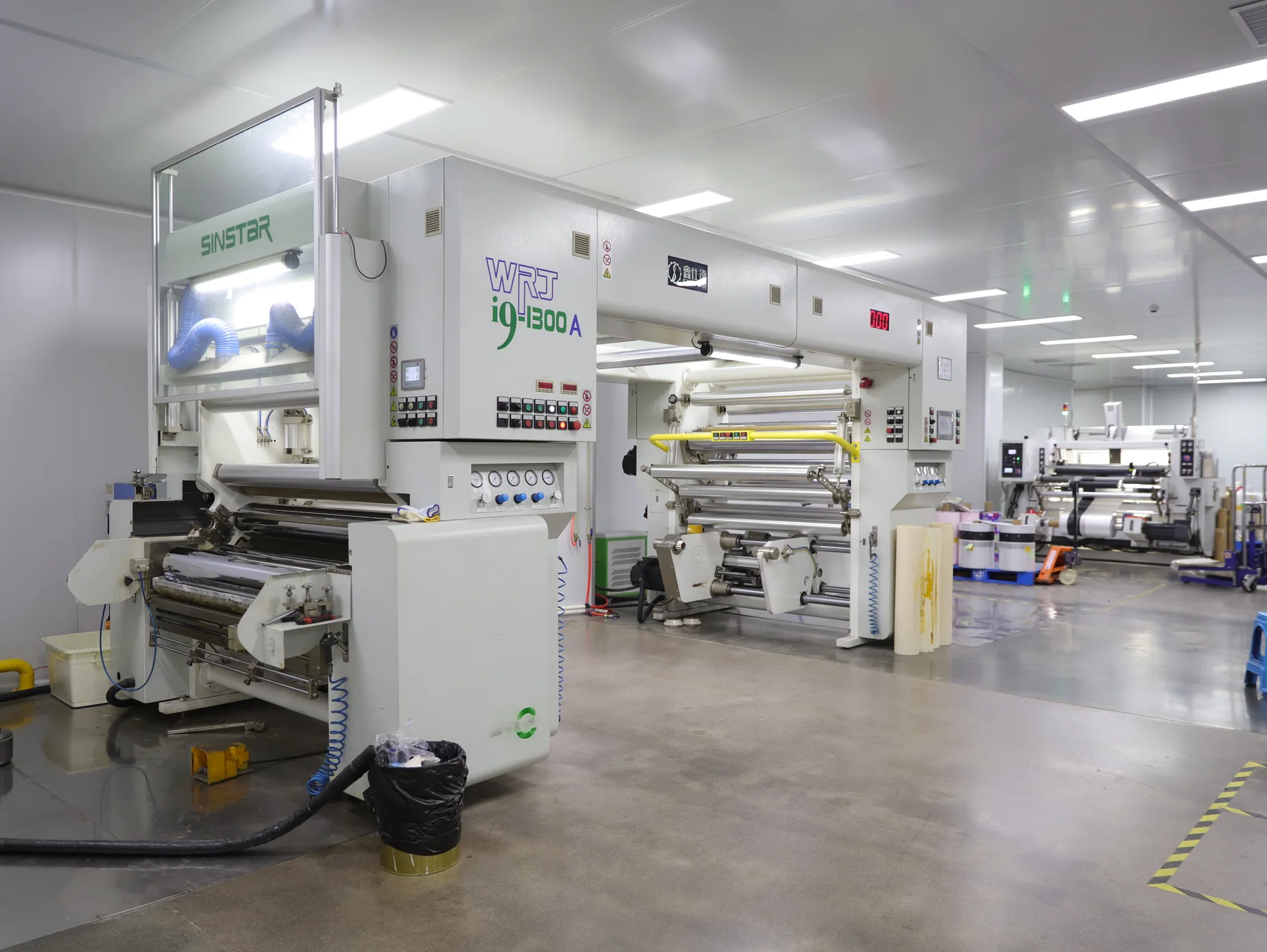 Wide view of a lamination workshop operated by a manufacturing partner