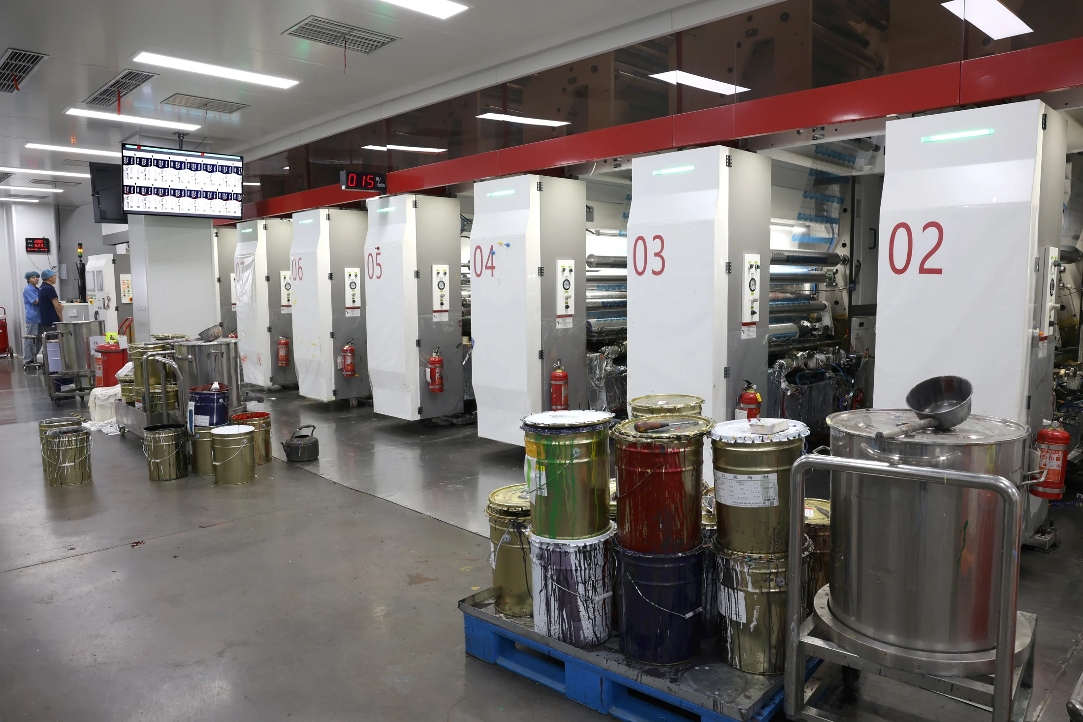 Printing equipment in the production workshop